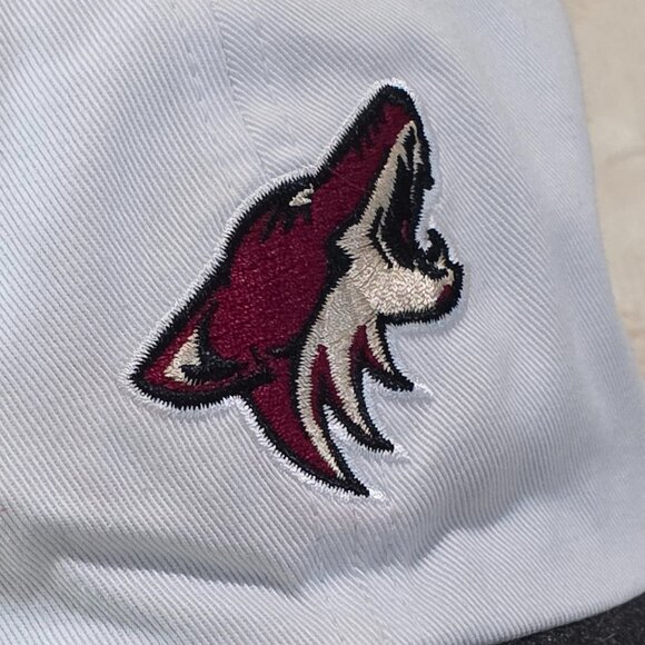 Women\'s Arizona Coyotes Logo NHL Official White Black Glitter Baseball Hat main image 8